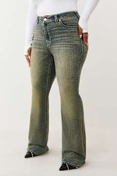 PLUS BECCA MID RISE BIG T BOOTCUT JEAN, image 4