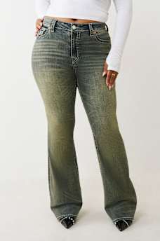 PLUS BECCA MID RISE BIG T BOOTCUT JEAN, image 1