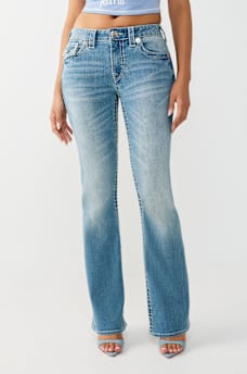 BECCA MID RISE BIG T TATTOO FLAP BOOTCUT JEAN, image 3