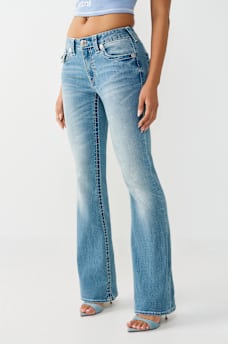 BECCA MID RISE BIG T TATTOO FLAP BOOTCUT JEAN, image 5