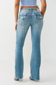 BECCA MID RISE BIG T TATTOO FLAP BOOTCUT JEAN, image 6