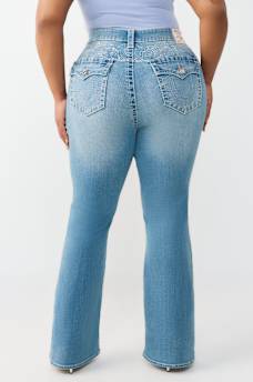 PLUS BECCA MID RISE BIG T TATTOO FLAP BOOTCUT JEAN, image 5