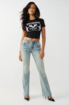 JOEY MID RISE BIG T FLAP FLARE JEAN, image 3