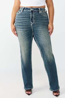 PLUS BILLIE MID RISE SUPER T STRAIGHT FLAP JEAN, image 2