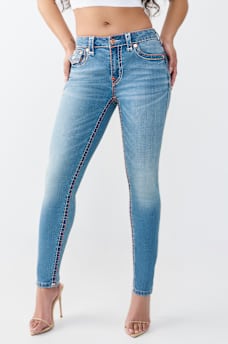 JENNIE MID RISE SUPER T FLAP CURVY SKINNY JEAN, image 2