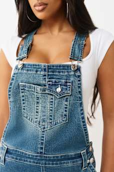 DENIM OVERALL DRESS, image 3