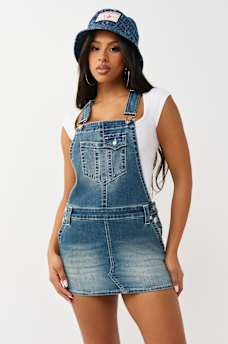 DENIM OVERALL DRESS, image 1