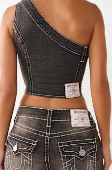 ASYMMETRIC DENIM TOP, image 6
