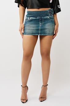 DENIM PULL-ON Y2K MINI SKIRT, image 2