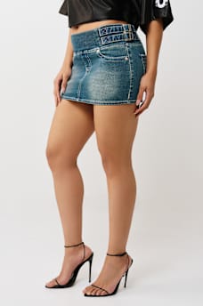 DENIM PULL-ON Y2K MINI SKIRT, image 4