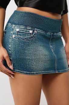 DENIM PULL-ON Y2K MINI SKIRT, image 6