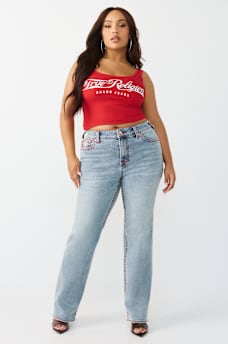 PLUS BILLIE MID RISE BIG T STRAIGHT JEAN, image 3