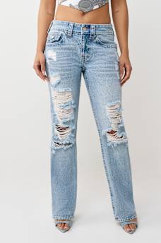 RICKI MID RISE RELAXED FLAP STRAIGHT  JEAN, image 1