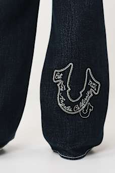 BOBBI MID RISE EMBROIDERED BIG T BAGGY JEAN, image 8