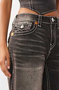 BIG T FLAP BAGGY DENIM JORT, image 5