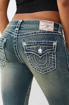 JOEY LOW RISE SUPER T FLAP FLARE JEAN, image 1