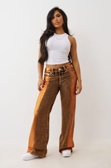  BOBBI ORANGE FOIL BAGGY JEAN, image 2