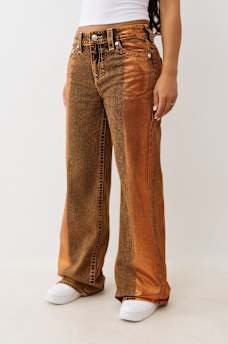  BOBBI ORANGE FOIL BAGGY JEAN, image 3
