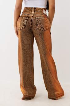  BOBBI ORANGE FOIL BAGGY JEAN, image 4