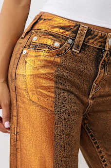  BOBBI ORANGE FOIL BAGGY JEAN, image 5