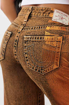  BOBBI ORANGE FOIL BAGGY JEAN, image 6