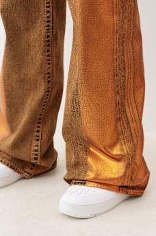  BOBBI ORANGE FOIL BAGGY JEAN, image 7
