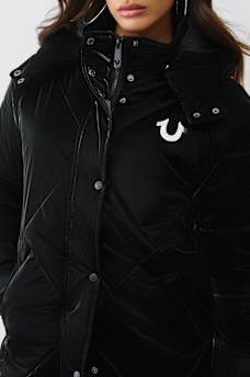 HIGH-SHINE METALLIC LONG PUFFER JACKET, image 7