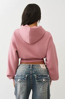 CRYSTAL LOGO SHRUNKEN HOODIE, image 5