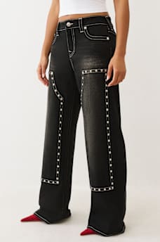 BOBBI STUDDED CARPENTER BAGGY JEAN, image 3