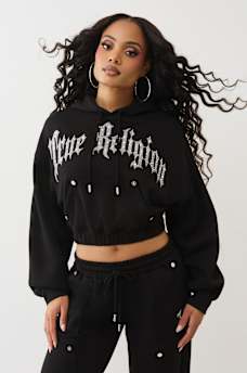 SUDADERA CON CAPUCHA GIRLFRIEND ESTILO PUL&Oacute;VER CON TACHAS, image 2