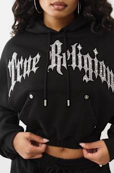 SUDADERA CON CAPUCHA GIRLFRIEND ESTILO PUL&Oacute;VER CON TACHAS, image 1