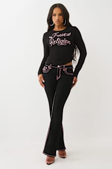 CRYSTAL SIDE RUCHED BABY LONG SLEEVE TEE , image 3