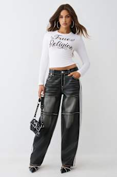 CAMISETA PEQUE&Ntilde;A DE MANGA LARGA CON RUFOS LATERALES DE CRISTAL, image 2