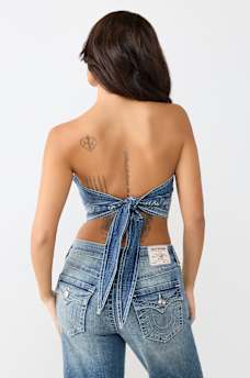 DENIM SCARF TOP