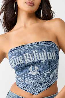 DENIM SCARF TOP
