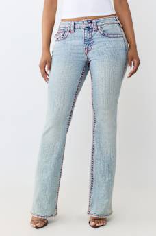 BECCA MID RISE BIG T FLAP BOOTCUT JEAN