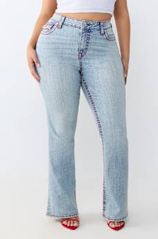 PLUS BECCA MID RISE BOOTCUT FLAP JEAN