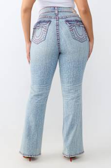 PLUS BECCA MID RISE BOOTCUT FLAP JEAN