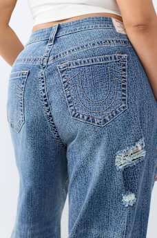 PLUS JESSIE MID RISE SUPER BAGGY JEAN