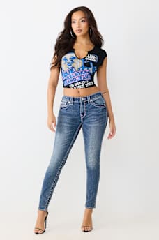 JENNIE MID RISE BIG T CURVY SKINNY JEAN