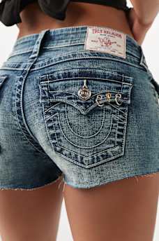 JOEY LOW RISE PIERCED FLAP CUT-OFF SHORT, image 2