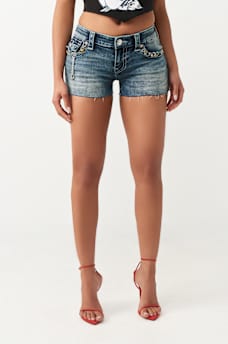 JOEY LOW RISE PIERCED FLAP CUT-OFF SHORT, image 3