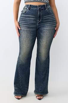 PLUS JOEY MID RISE FLAP FLARE JEAN