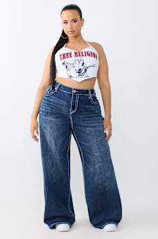 PLUS JESSIE BIG T FLAP SUPER BAGGY JEAN