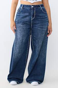 PLUS JESSIE BIG T FLAP SUPER BAGGY JEAN