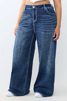PLUS JESSIE BIG T FLAP SUPER BAGGY JEAN