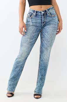 BILLIE MID RISE PIERCED BIG T FLAP STRAIGHT JEAN