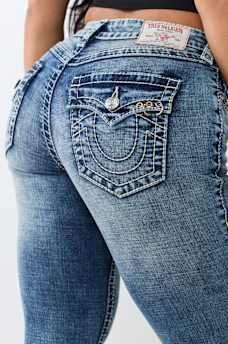 BILLIE MID RISE PIERCED BIG T FLAP STRAIGHT JEAN