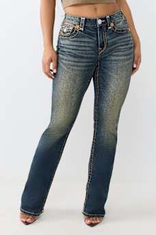 BECCA MID RISE SUPER T BOOTCUT FLAP JEAN