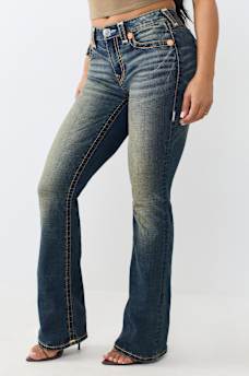 BECCA MID RISE SUPER T BOOTCUT FLAP JEAN